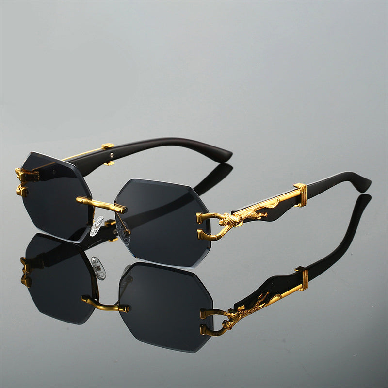 Aurel Rimless Octagonal Sunglasses
