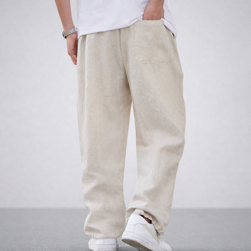 Frank Hardy Cotton Wide-Leg Pants
