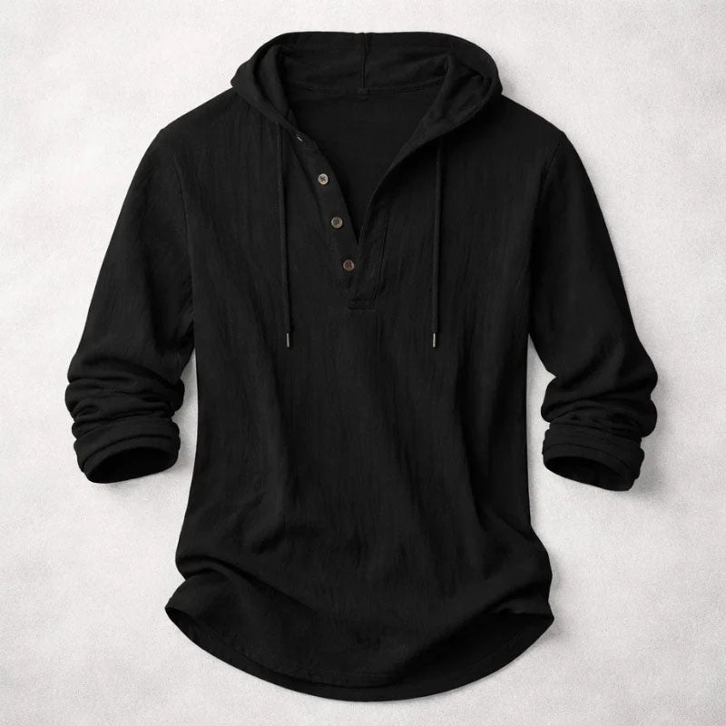 Frank Hardy Lightweight Hooded Henley Shirt