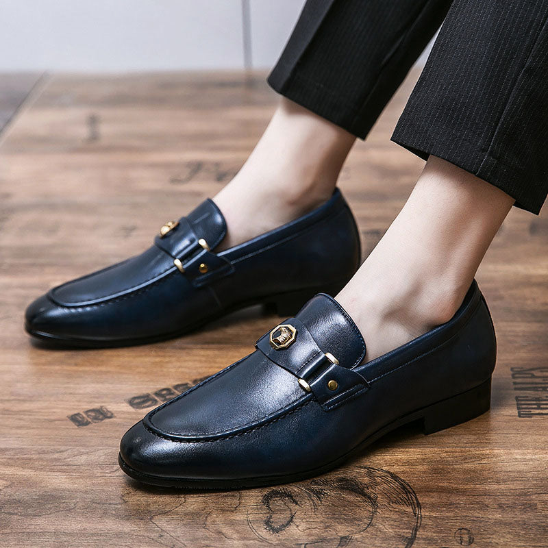 Frank Hardy Low Heel Loafers with Metal Detail