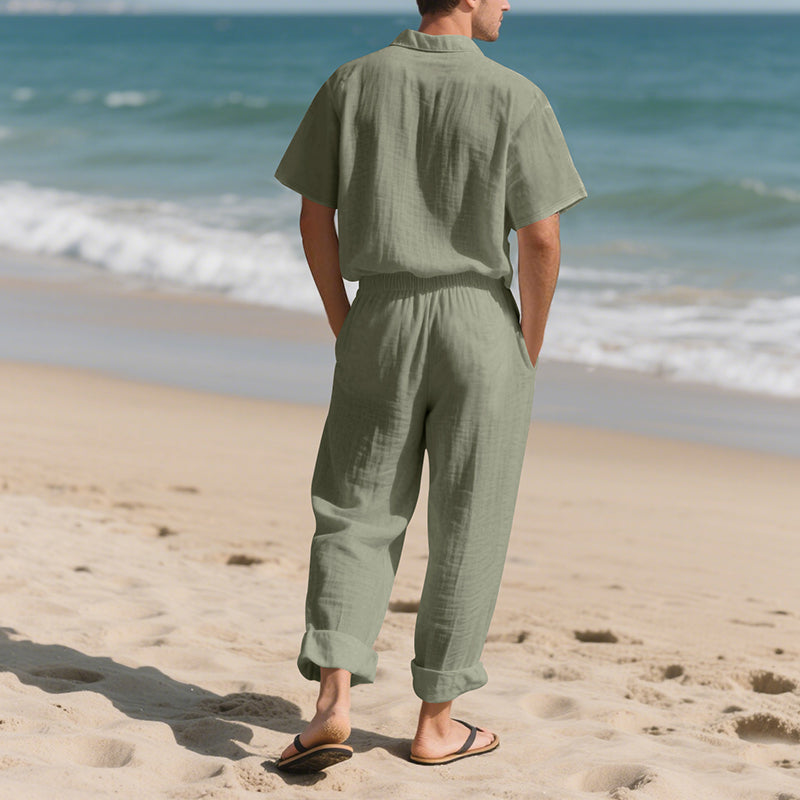 Frank Hardy Relaxed Two-Piece Linen Set