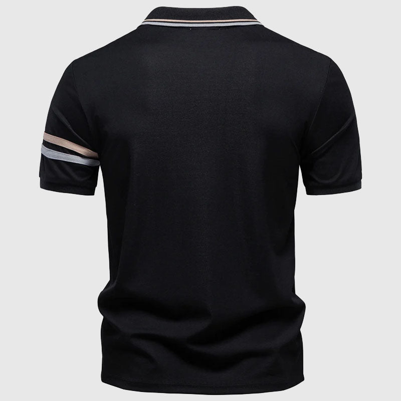 Frank Hardy Short Sleeve Polo with Half-Zip Collar