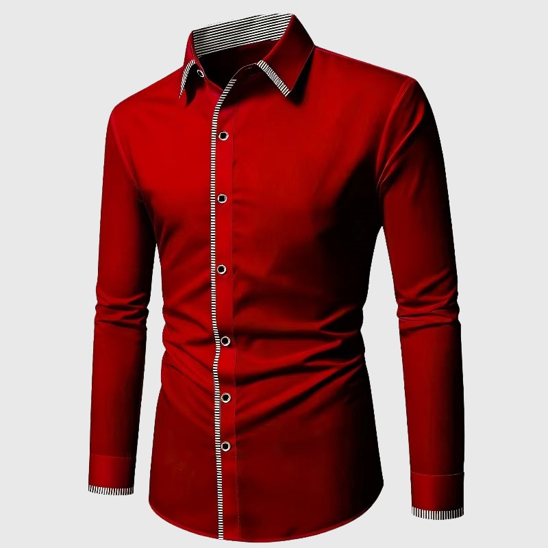 Louis Martin Smooth Finish Button-Up Shirt