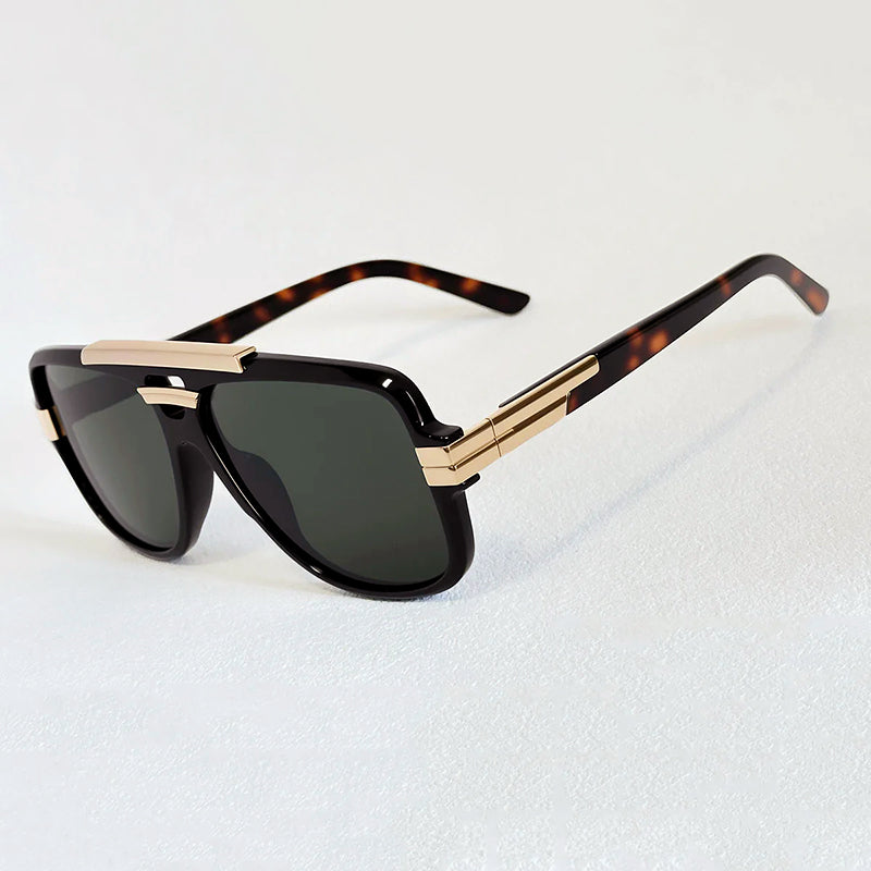 Orvion Oversized Square Sunglasses with Double Bridge