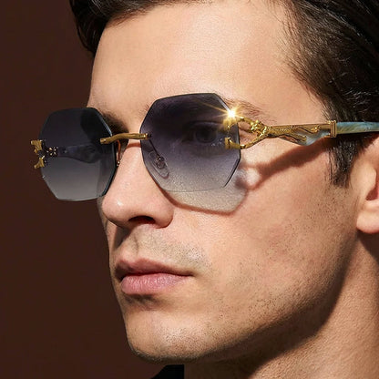 Aurel Rimless Octagonal Sunglasses