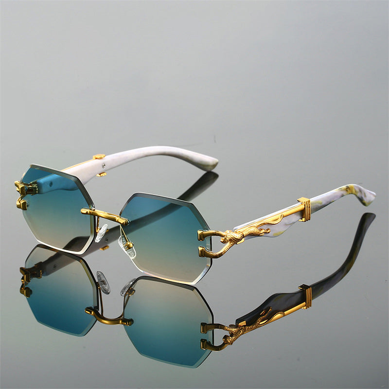 Aurel Rimless Octagonal Sunglasses