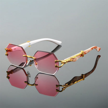 Aurel Rimless Octagonal Sunglasses