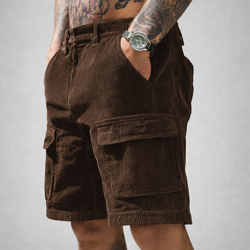 Charles Morrison Corduroy Cargo Shorts