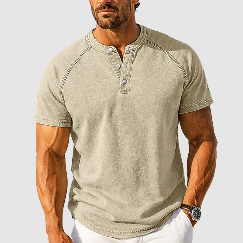 Charles Morrison Cotton Henley T-Shirt