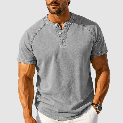 Charles Morrison Cotton Henley T-Shirt