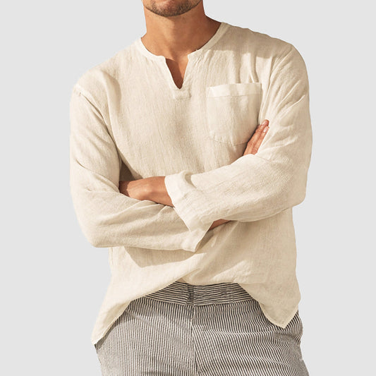 Charles Morrison Cotton Notch Neck Shirt