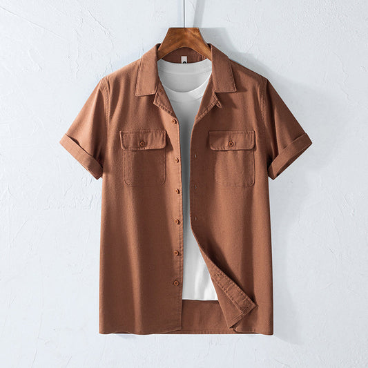 Charles Morrison Cuban Collar Linen Shirt