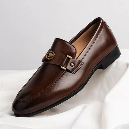 Charles Morrison Dress Loafers with Decorative Strap