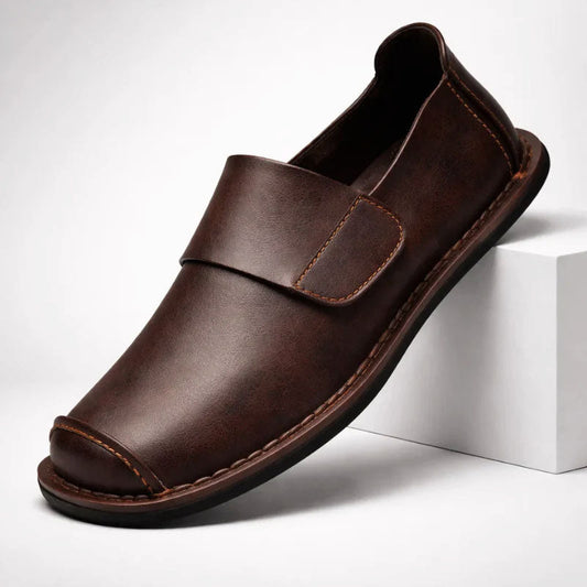 Charles Morrison Leather Loafers with Strap Detail