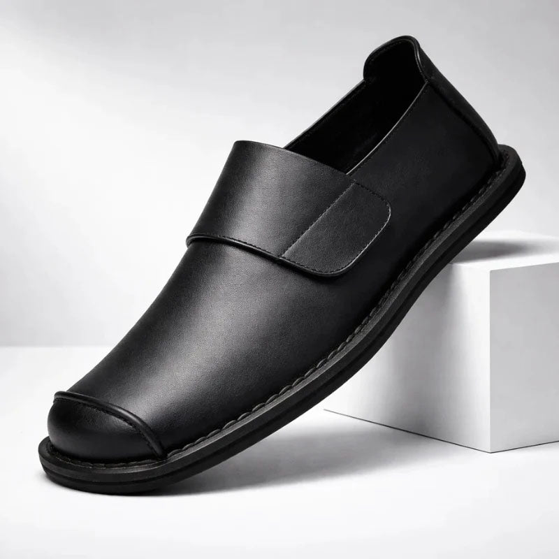 Charles Morrison Leather Loafers with Strap Detail