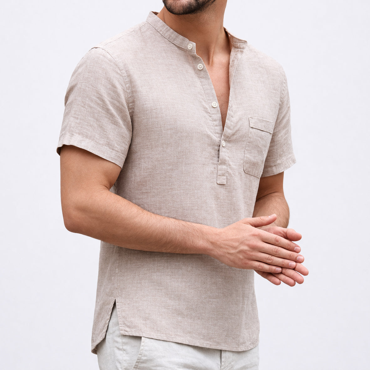 Charles Morrison Lightweight Summer Henley Top