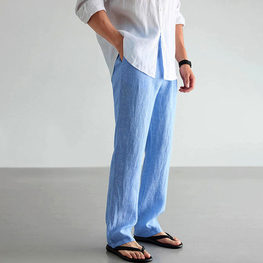 Charles Morrison Relaxed Fit Linen Pants