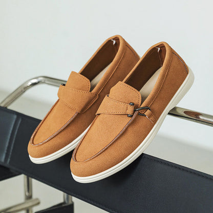 Charles Morrison Suede Loafers with Strap Detail