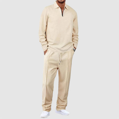 Charles Morrison Waffle Polo Lounge Set