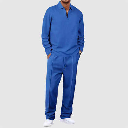 Charles Morrison Waffle Polo Lounge Set