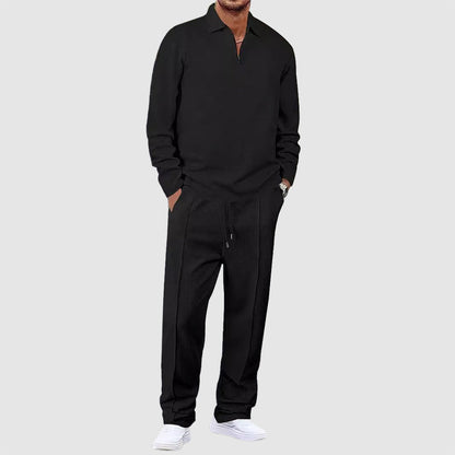 Charles Morrison Waffle Polo Lounge Set