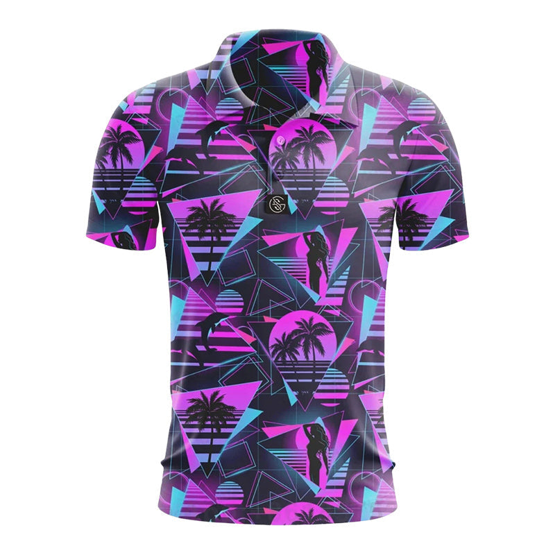 Charles Morrison Printed Golf Polo Shirt