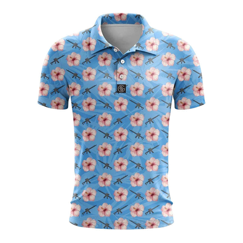 Charles Morrison Printed Golf Polo Shirt