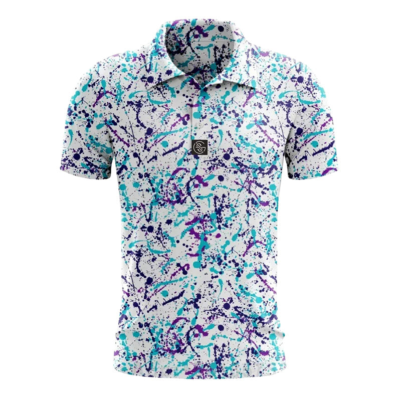 Charles Morrison Printed Golf Polo Shirt