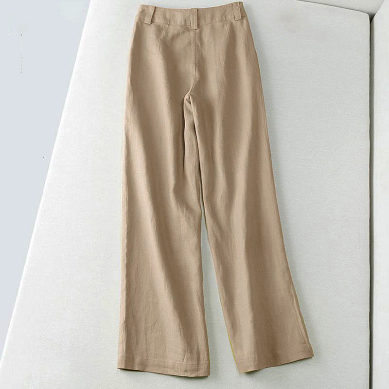 Élise D'Orléans Wide-Leg Linen Pants