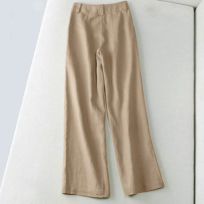 Élise D'Orléans Wide-Leg Linen Pants