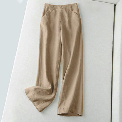 Élise D'Orléans Wide-Leg Linen Pants