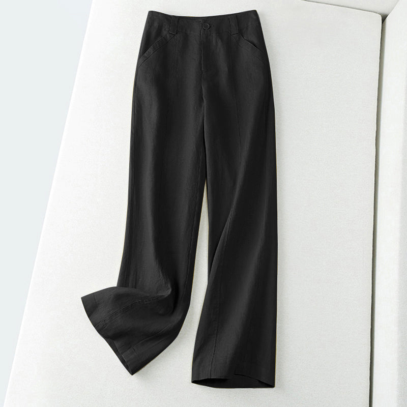 Élise D'Orléans Wide-Leg Linen Pants