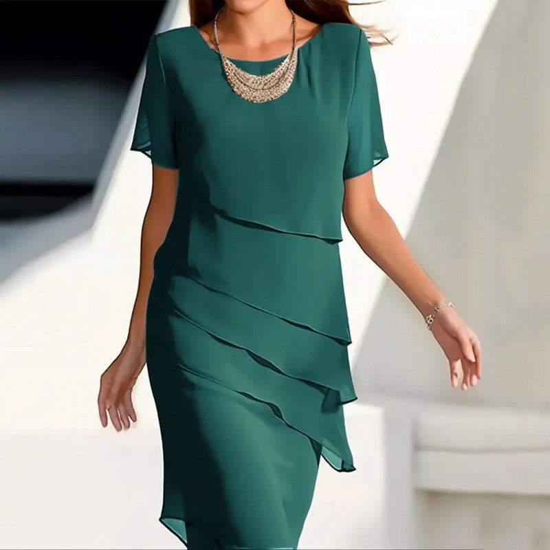 Emie Daly Asymmetrical Midi Dress