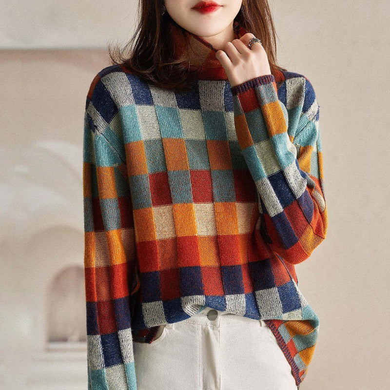 Emie Daly Checkered Cozy Sweater