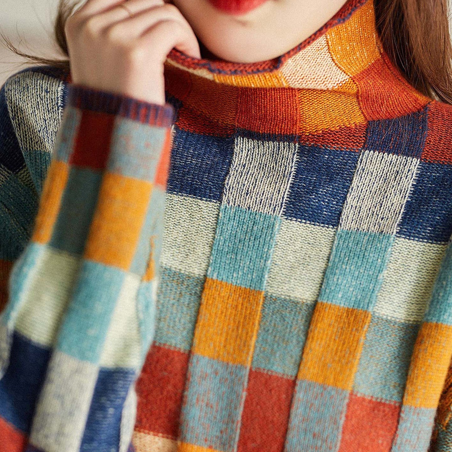 Emie Daly Checkered Cozy Sweater