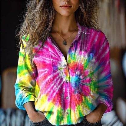 Emie Daly Colorful Blouse with Abstract Print