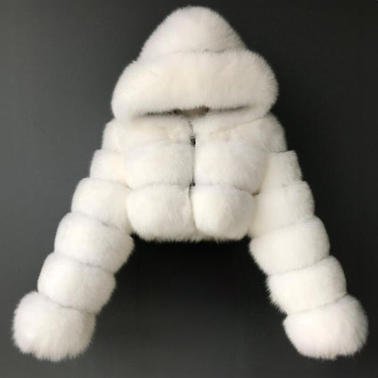 Emie Daly Faux Fur Hooded Coat