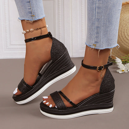 Emie Daly Shimmer Wedge Sandals