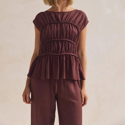 Emie Daly Sleeveless Peplum Blouse