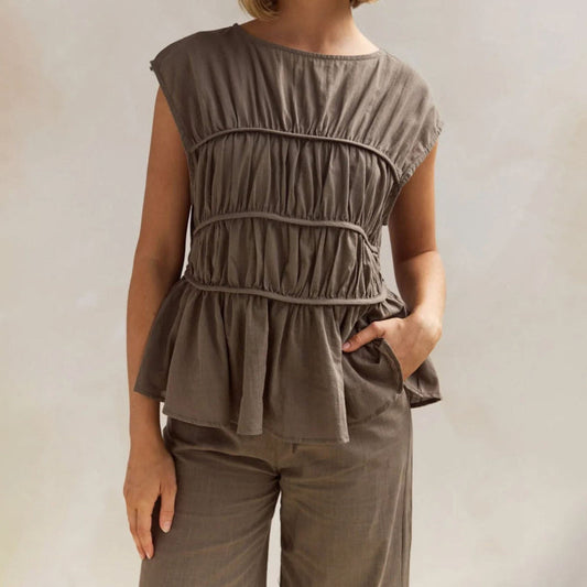 Emie Daly Sleeveless Peplum Blouse