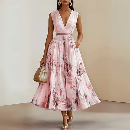 Emie Daly Sleeveless Pleated Midi Dress
