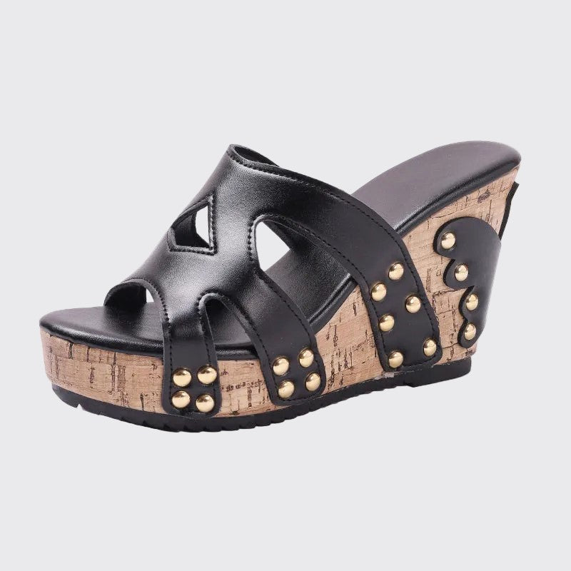 Emie Daly Slip-On Sandals with Cork-Style Sole