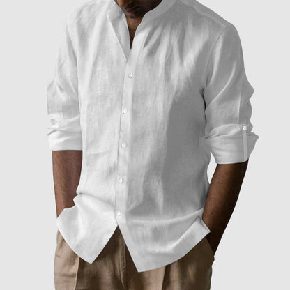 Frank Hardy Cotton Band Collar Shirt