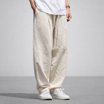 Frank Hardy Cotton Wide-Leg Pants