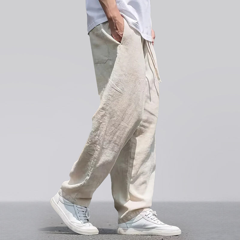 Frank Hardy Cotton Wide-Leg Pants