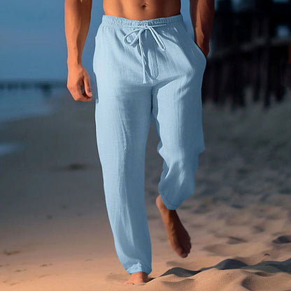 Frank Hardy Drawstring Linen Beach Pants