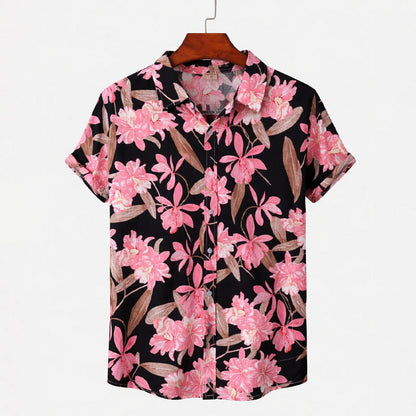 Frank Hardy Floral Pattern Shirt with Short Sleeves