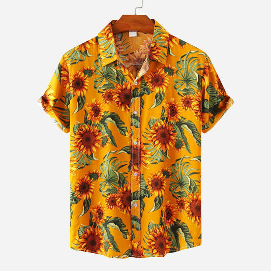 Frank Hardy Floral Pattern Shirt with Short Sleeves