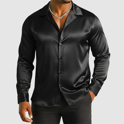 Frank Hardy Formal Button-Up Satin Shirt