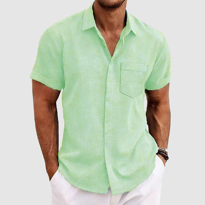 Frank Hardy Hidden Placket Short Sleeve Shirt